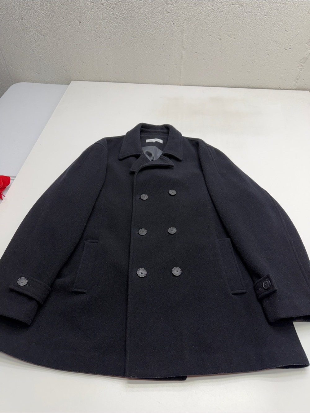 CALVIN KLEIN Women’s XL Black Wool Pea Coat